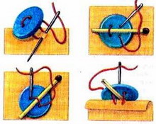 как пришить пуговицу?